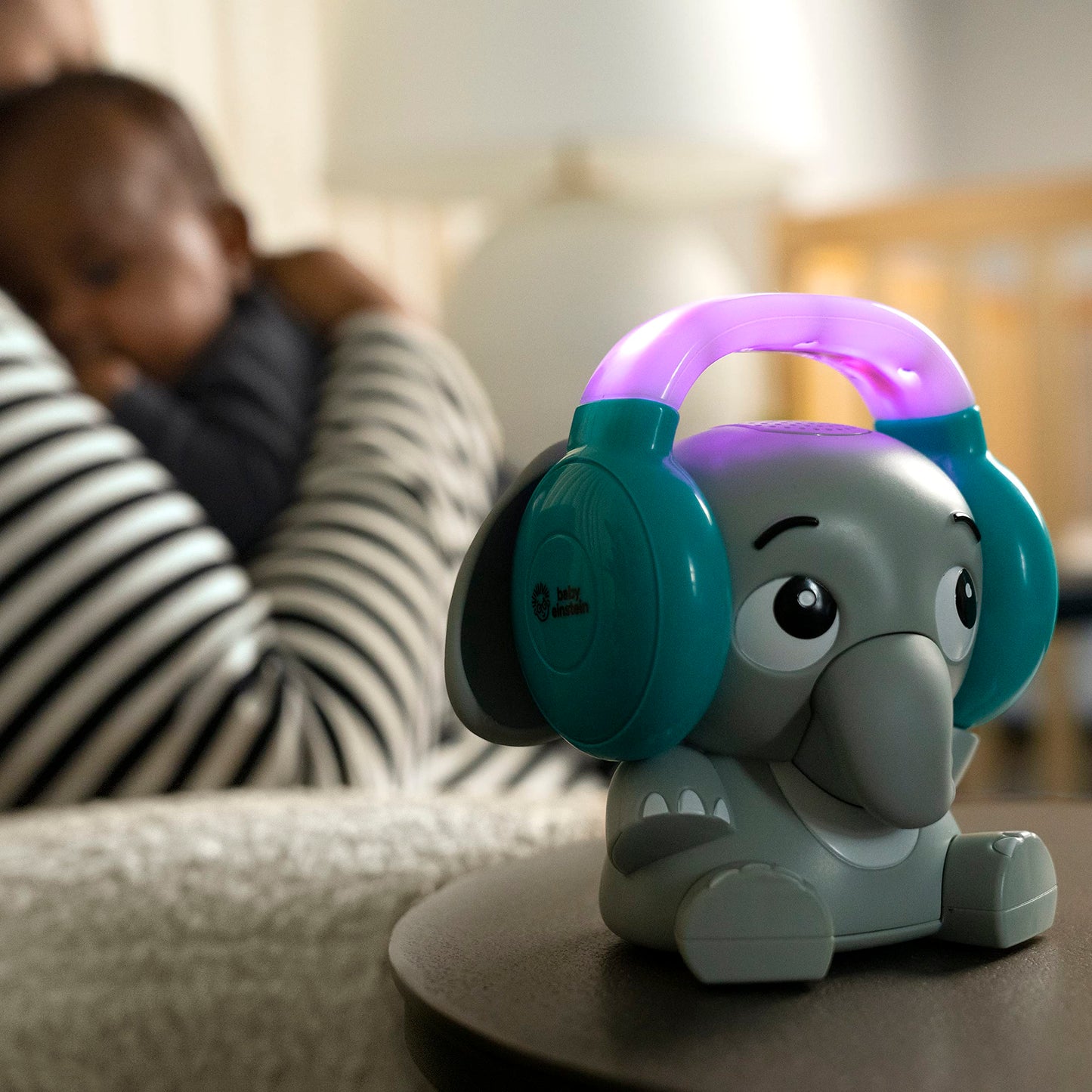 Baby Einstein Earl The Elephant Bluetooth Soother Sound Machine, Stream Music + Night Light, Infant to Toddler