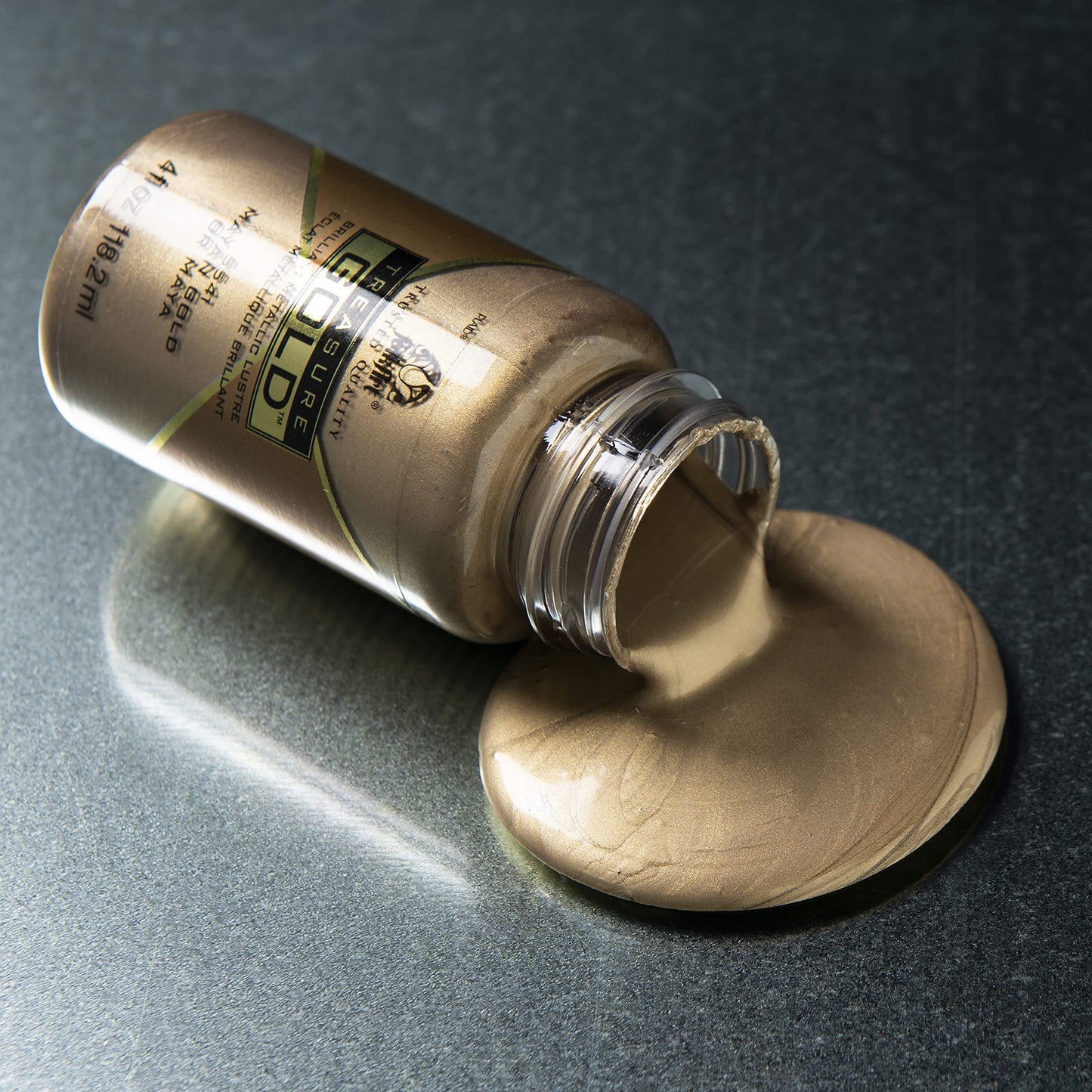 FolkArt Gold Assorted Easy to Apply DIY Crafts, Art Supplies with A Metallic Finish Treasure Paint 2 Fl Oz 59 Ml (Pack of 1)